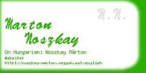 marton noszkay business card